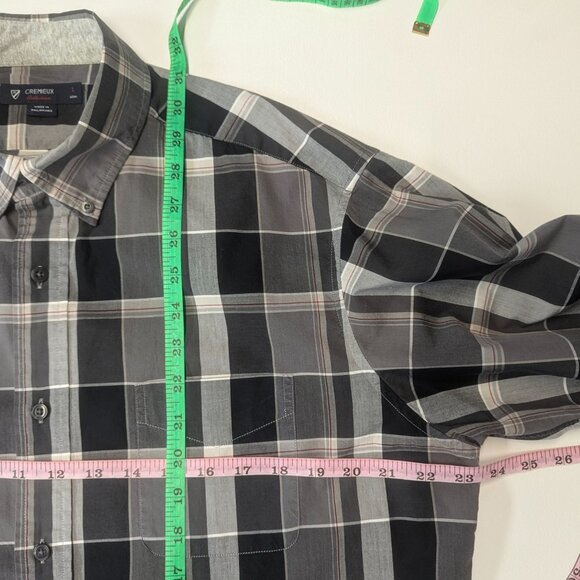 Cremieux Collection Size Large Plaid Button Down Gray/Black - Picture 11 of 16